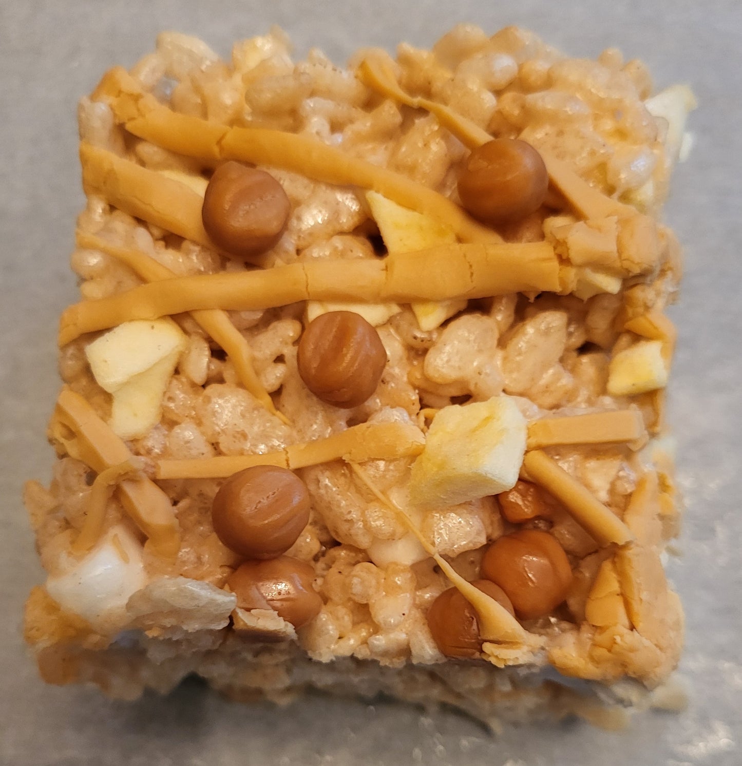 Apple Caramel/ Caramel Bits Drizzled with Butterscotch Chocolate Crispie